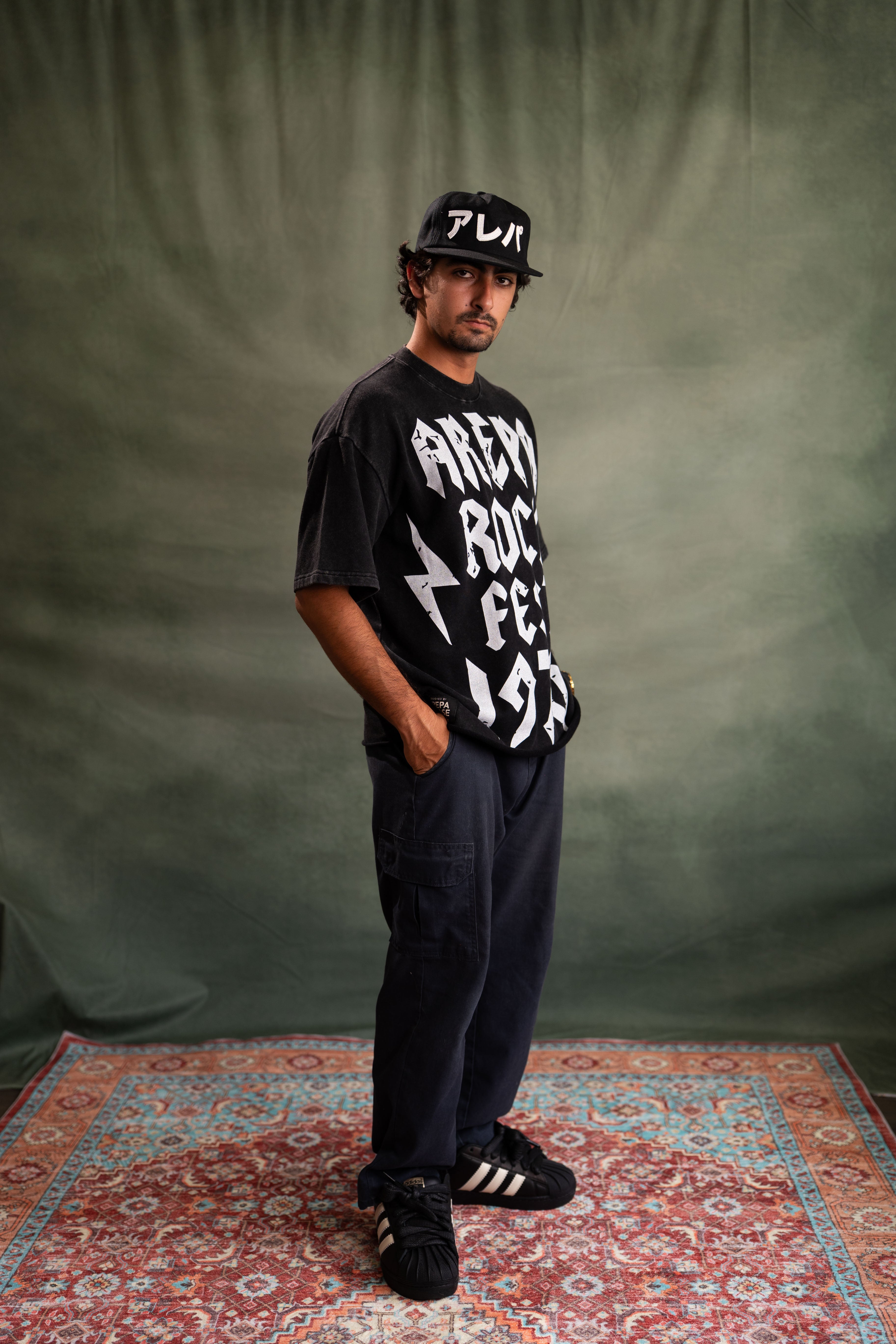 Tokio Hat — Black Katakana Cap | Arepa Drip